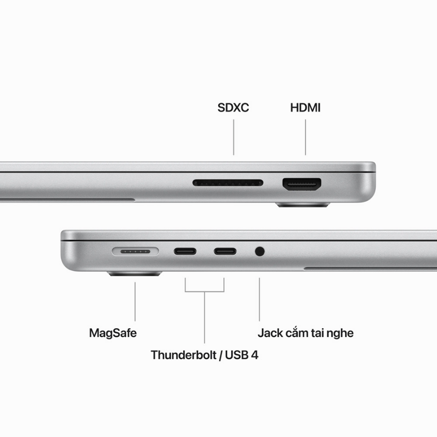 Hình ảnh chi tiết MRW73SA/A (MBP) APPLE M3 MAX CHIP/ 14C CPU/ 30C GPU/ 36GB/ 1TB SSD/16.2IN/ BẠC (SILVER) - Ảnh số 2