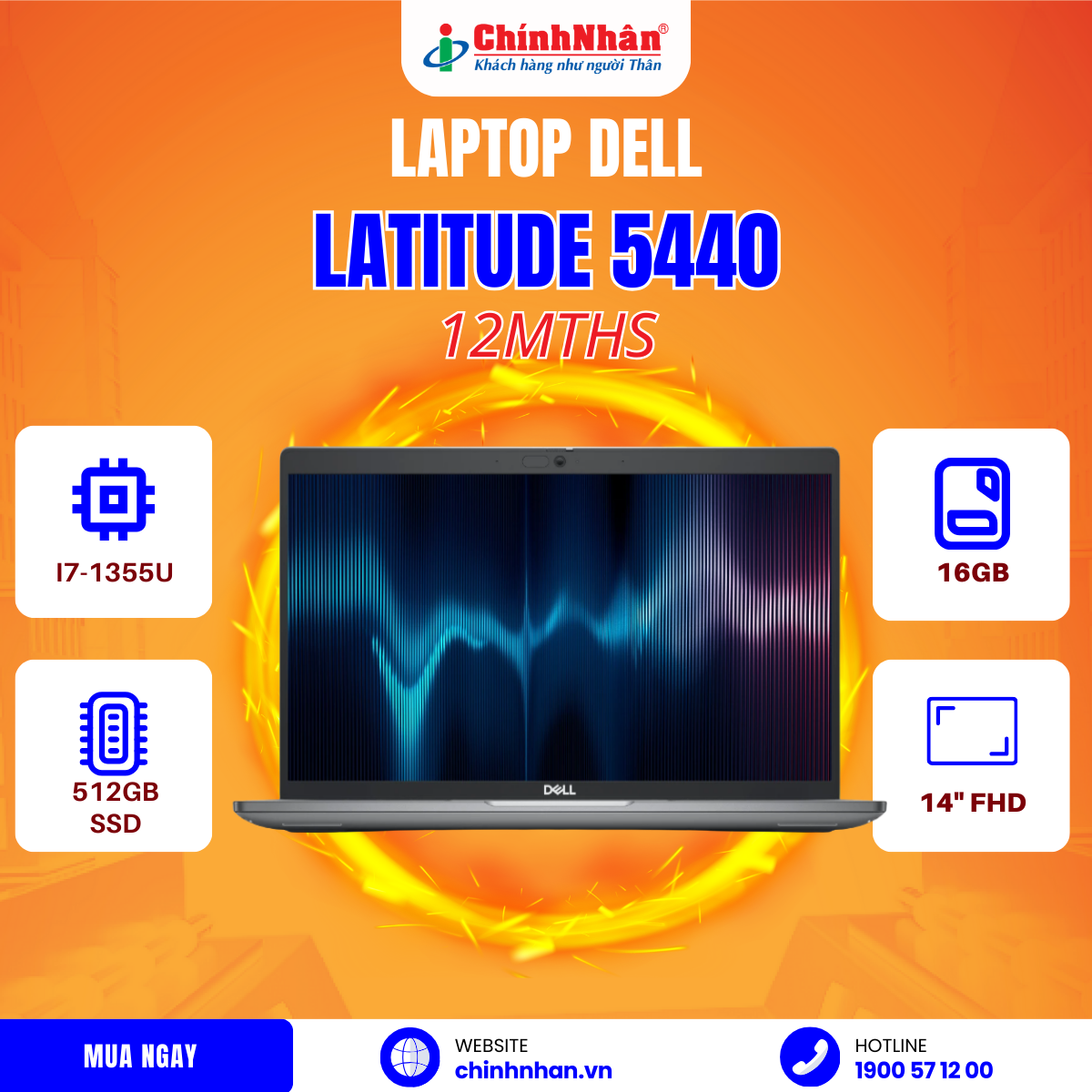 Hình ảnh chi tiết Laptop DELL LATITUDE 5430/I5-1235U/14.0INCH/8GB/256GB SSD/3CELL/12MTHS KYHD/12MTHS PRO - Ảnh số 2