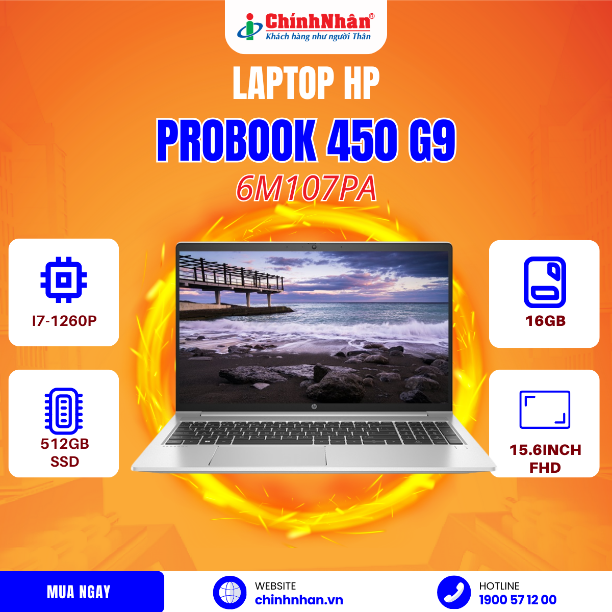 Hình ảnh chi tiết Laptop HP ProBook 450 G9 I7-1260P/ 16GB RAM/ 512GB SSD/15.6INCH FHD/ WIN 11 HOME/6M107PA - Ảnh số 6