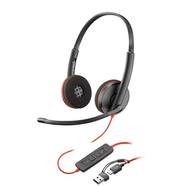 Hình ảnh chi tiết TAI NGHE (Headset) Poly Blackwire 3220 Stereo USB-C Headset +USB-C/A Adapter (8X228AA) - Ảnh số 3