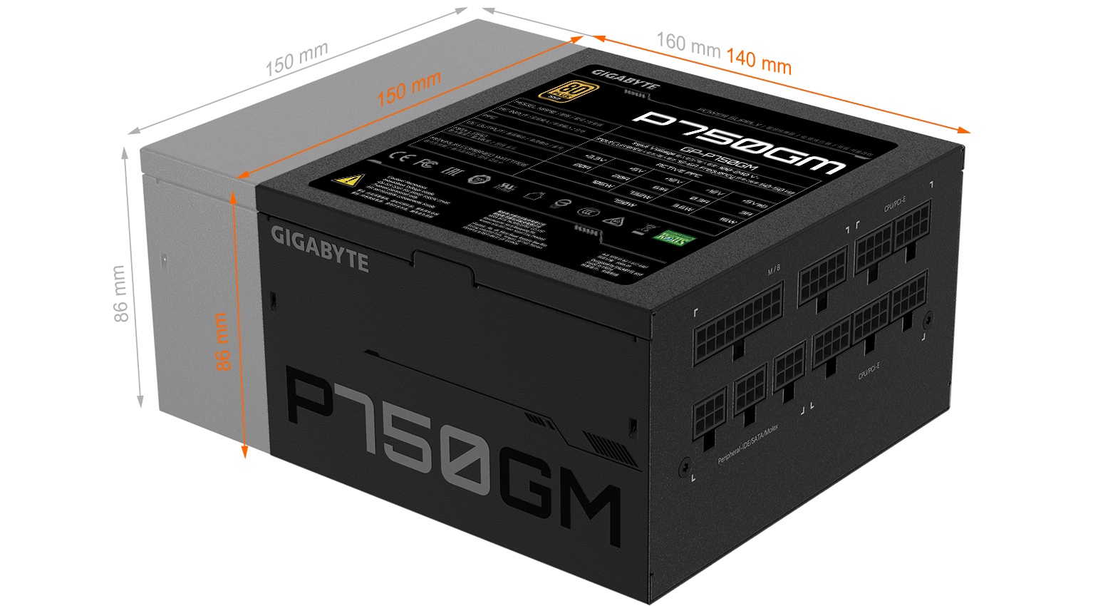 Hình ảnh chi tiết Bộ nguồn máy tính GIGABYTE GP-P750BS 750W - Ảnh số 2