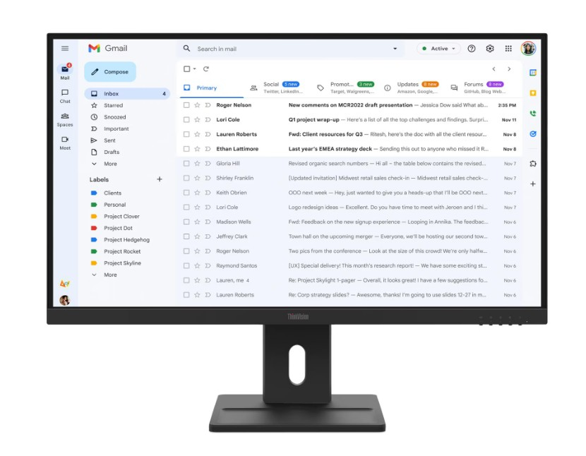 Hình ảnh chi tiết [64BCMAR4VN] MÀN HÌNH LENOVO THINKVISION E27-40 - 27 INCH, IPS FHD(1920X1080), 82DPI, 100HZ, 99% SRGB, 300 CD/M², 4MS-6MS, ĐEN - Ảnh số 1