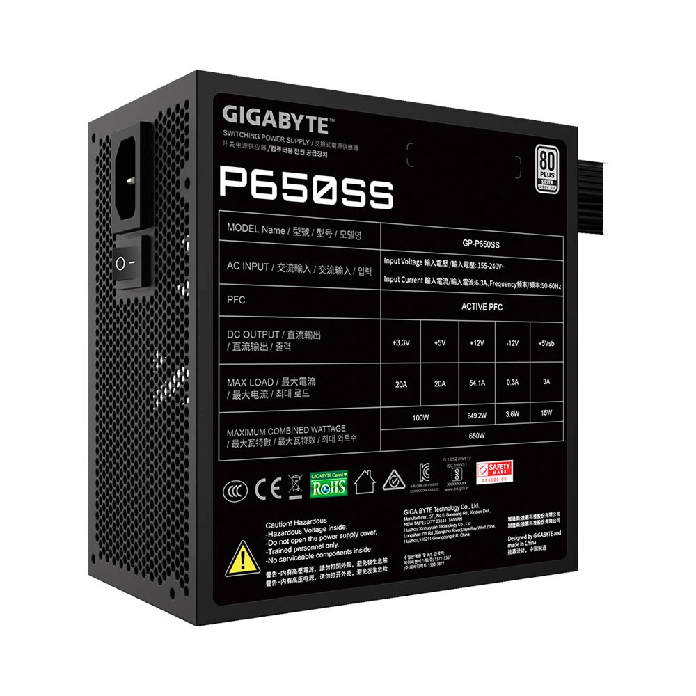Hình ảnh chi tiết Bộ nguồn máy tính GIGABYTE GP-P650SS 650W - Ảnh số 4