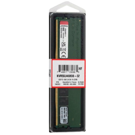 Hình ảnh chi tiết Bộ nhớ trong KINGSTON 32G D5 - 5600U46 2Rx8 UDIMM (KVR56U46BD8 - 32) - Ảnh số 2