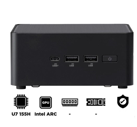 Hình ảnh chi tiết MÁY TÍNH CÁ NHÂN ĐỂ BÀN - BỘ MINI PC KIT ASUS NUC14RVH (RNUC14RVHU700001I): GỒM MẠCH CHÍNH, CPU INTEL CORE ULTRA 7-155H (4.80 GHZ), ADAPTOR, DÂY NGUỒN. KHÔNG CÓ Ổ CỨNG, RAM VÀ MÀN HÌNH - Ảnh số 1