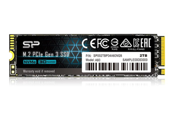 Hình ảnh chi tiết Ổ CỨNG SSD SILICON (SOLID STATE DISK)M.2 2280 PCIE SSD,A60,2TB SP002TBP34A60M28 - Ảnh số 1
