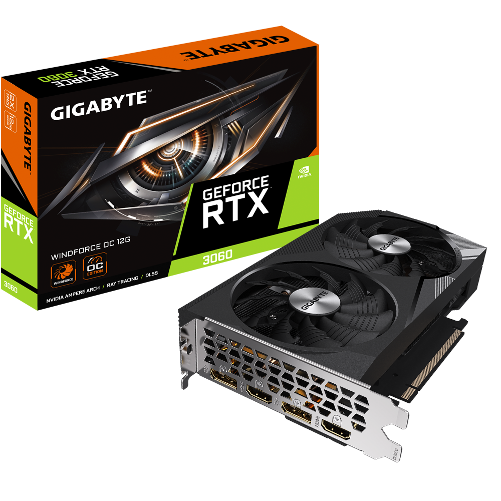 Hình ảnh chi tiết Card VGA Gigabyte GeForce RTX 3060 WINDFORCE OC 12GB GV-N3060WF2OC-12GD - Ảnh số 1