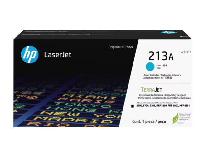 Hình ảnh chi tiết W2131A: HỘP MỰC ĐÃ CÓ MỰC IN HP 213A CYN ORIGINAL LASERJET TONER CARTRIDGE - Ảnh số 1