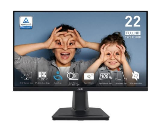 Hình ảnh chi tiết MÀN HÌNH VI TÍNH (LCD) MSI PRO MP225 21.5INCH/ FHD/IPS/ 250CD/M2/ 100Hz/ HDMI/ VGA/ AUDIO/ĐEN (BLACK) (3PC6)(PROMP225) - Ảnh số 1