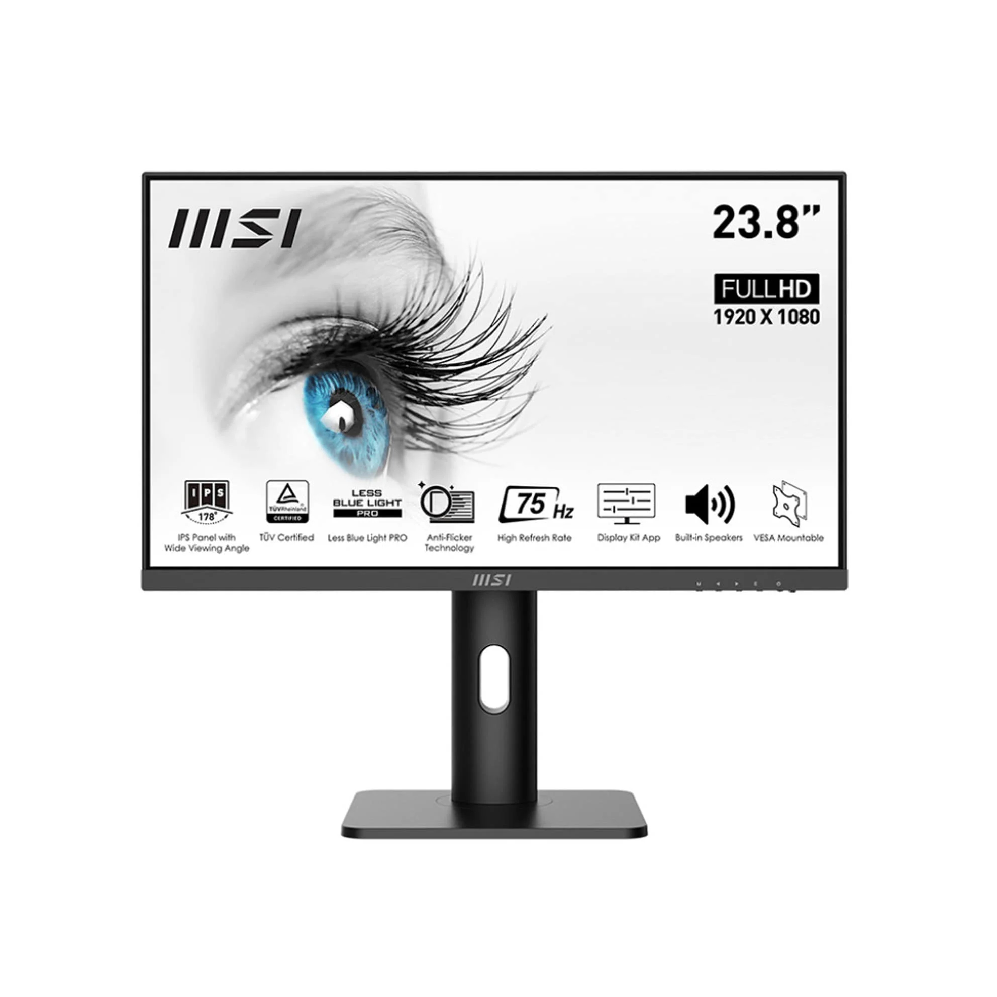 Hình ảnh chi tiết MÀN HÌNH VI TÍNH(LCD) MSI PROM P243X 23.8 INCH/FHD/IPS/300CD/M2/100HZ/HDMI/DISLAYPORT/SP EAKER/ĐEN(BLACK) (3PB5)(PROMP243X) - Ảnh số 1