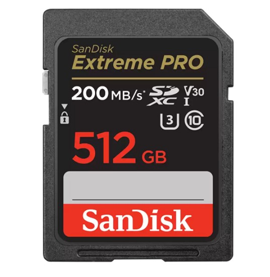 Hình ảnh chi tiết Thẻ nhớ SanDisk 512G Extreme Pro, SDSDXXD-512G-GN4IN,V30,U3,C10,UHS-I,200MB/s R,140MB/s W,4x6 - Ảnh số 1