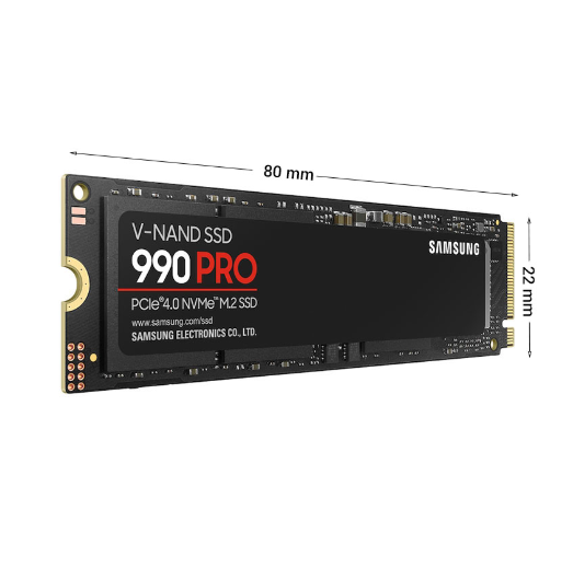 Hình ảnh chi tiết Ổ CỨNG GẮN TRONG SAMSUNG SSD 990 PRO 2TB M2 PCIE 4.0, MODEL: MZ-V9P2T0BW (SSDSSPCI2T990P) - Ảnh số 1