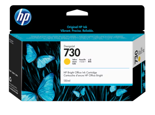 Hình ảnh chi tiết P2V64A: HỘP MỰC ĐÃ CÓ MỰC IN HP 730 130-ML YELLOW INK CARTRIDGE - Ảnh số 1