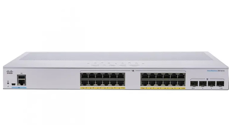Hình ảnh chi tiết Thiết bị chuyển mạch Cisco SB CBS250 Smart 24-port GE, PoE, 4x1G SFP_CBS250-24P-4G-EU - Ảnh số 1