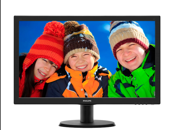 Hình ảnh chi tiết MÀN HÌNH VI TÍNH(LCD) PHILIPS 243V5QHSBA/ 23.6 INCH/ V-LED/ DVID/ HDMI/ ĐEN(BLACK) (243V5QHSBA/74) - Ảnh số 1