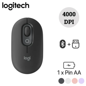Hình ảnh chi tiết CHUỘT VI TÍNH (MOUSE) LOGITECH POP WITH EMOJI NEW WIRELESS/BLUETOOT/ĐEN (GRAPHITE)(910-007401) - Ảnh số 1