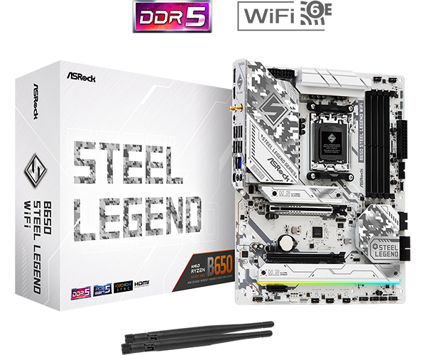 Hình ảnh chi tiết Bảng mạch chính của máy vi tính hiệu ASROCK B650 STEEL LEGEND WIFI - Ảnh số 1