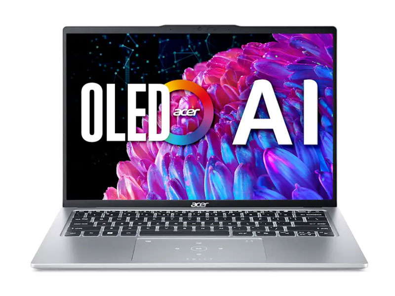 Hình ảnh chi tiết [NX.KSGSV.002] MÁY TÍNH XÁCH TAY ACER SWIFT GO 14 SFG14-73-75YM U7-155H/16GD5/512GSSD/14" 2.8K/OLED/FP/4C/W11SL/BẠC - Ảnh số 1