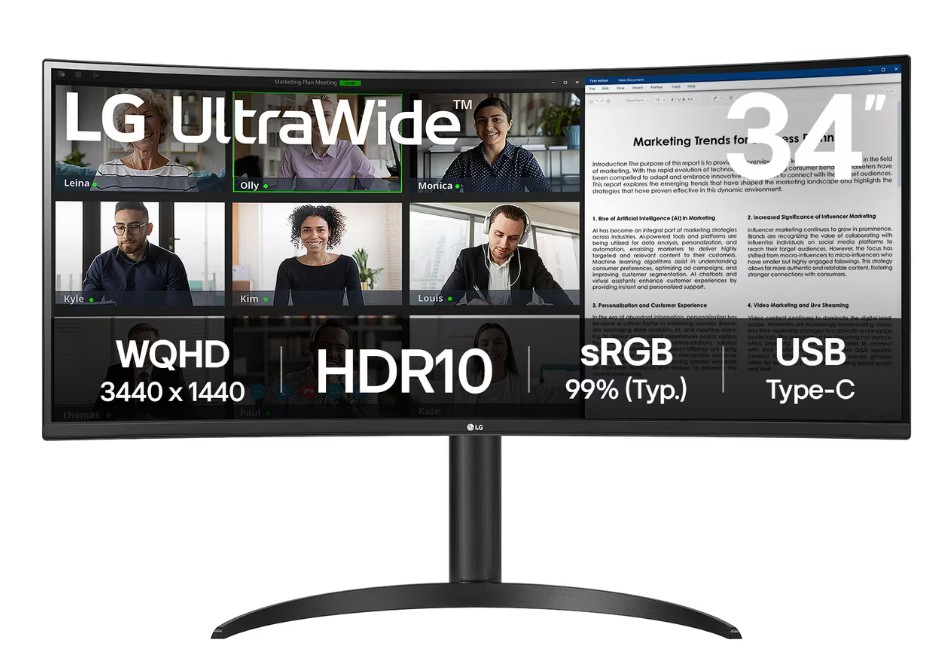 Hình ảnh chi tiết Màn hình máy tính IPS LG 34WR55QK-B.ATV - Ảnh số 1