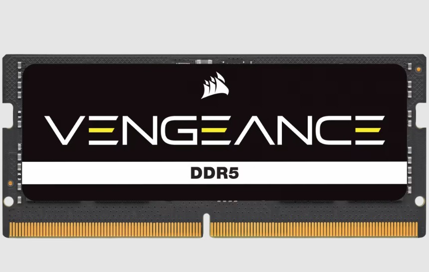 Hình ảnh chi tiết Bộ nhớ trong Corsair cho laptop DDR5,5200MHz 16GB(1x16GB) SODIMM, Black PCB,1.1V/CMSX16GX5M1A5200C44 - Ảnh số 1