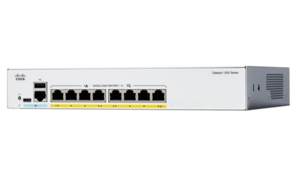 Hình ảnh chi tiết Thiết bị chuyển mạch CISCO Catalyst 1200 8-port GE, Ext PS, PoE Input_C1200-8T-D - Ảnh số 1