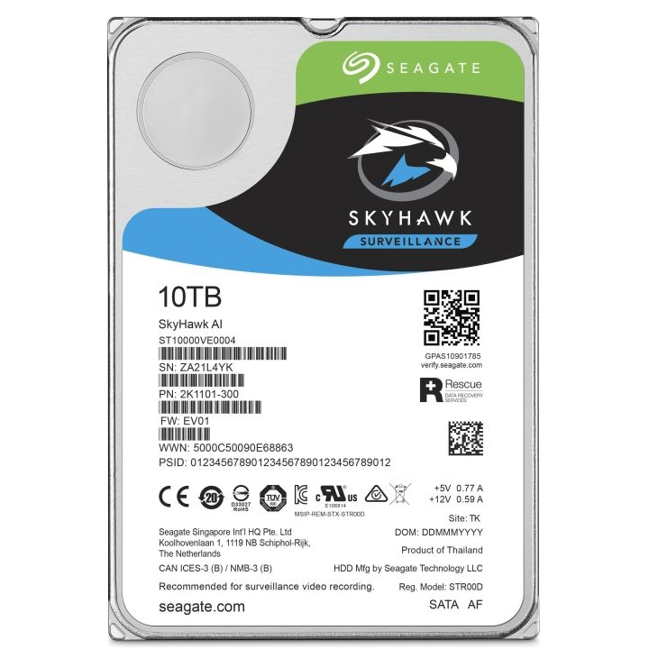 Hình ảnh chi tiết Seagate 10TB SkyHawk ST10000VE0008 - Ảnh số 1