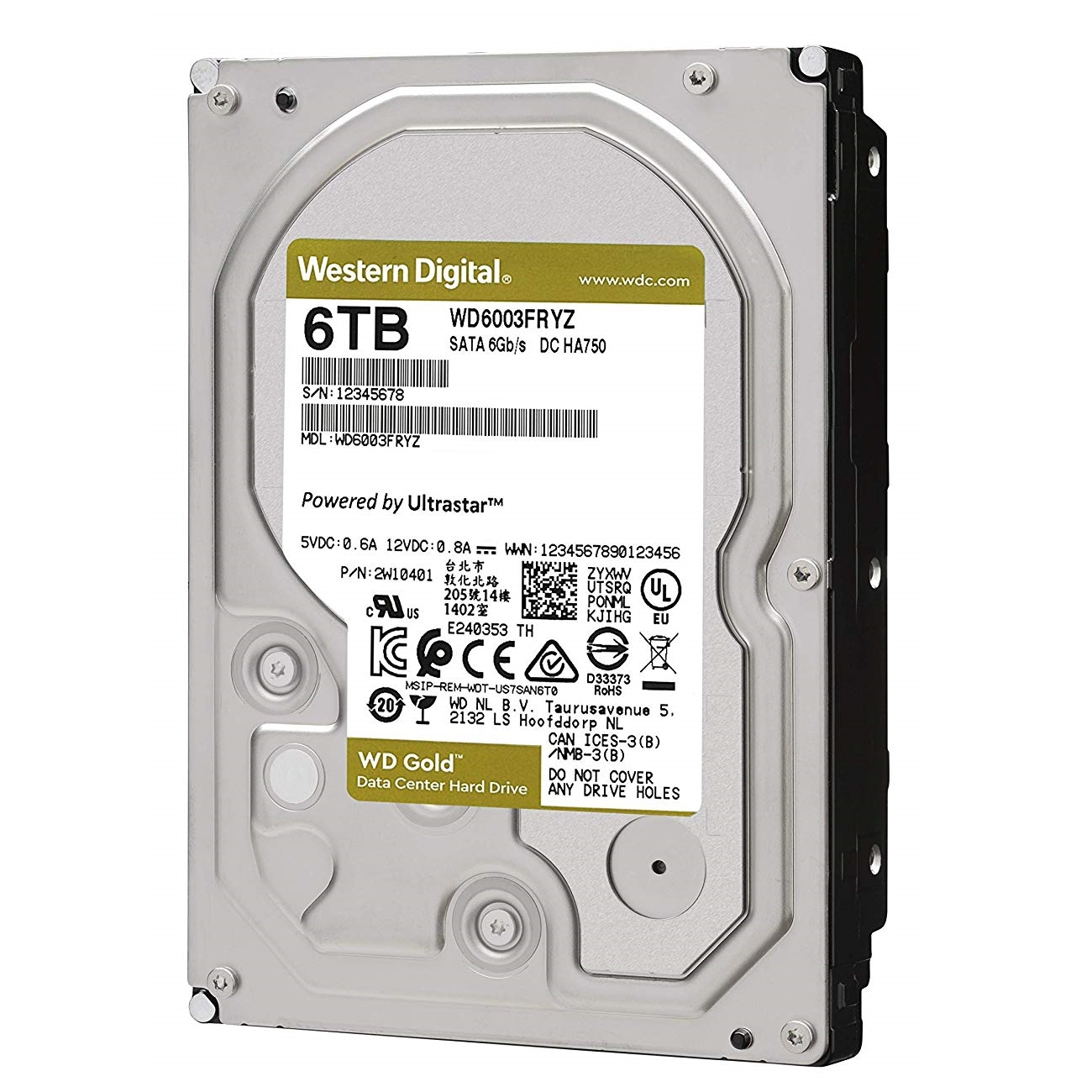 Hình ảnh chi tiết Western 6TB Gold WD6003FRYZ - Ảnh số 1