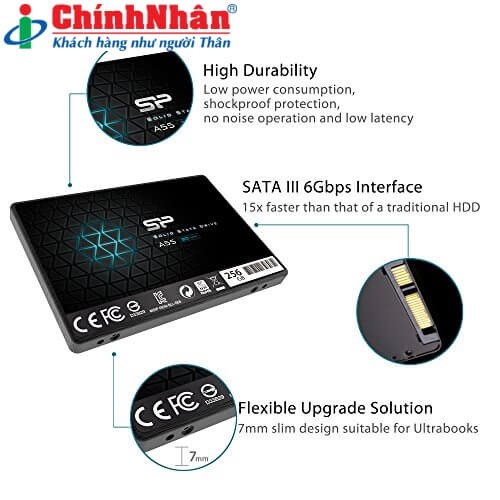 Hình ảnh chi tiết Ổ Cứng Gắn trong hiệu Silicon Power 2.5INCH SATA SSD,A55,256GB (SP256GBSS3A55S25) - Ảnh số 3
