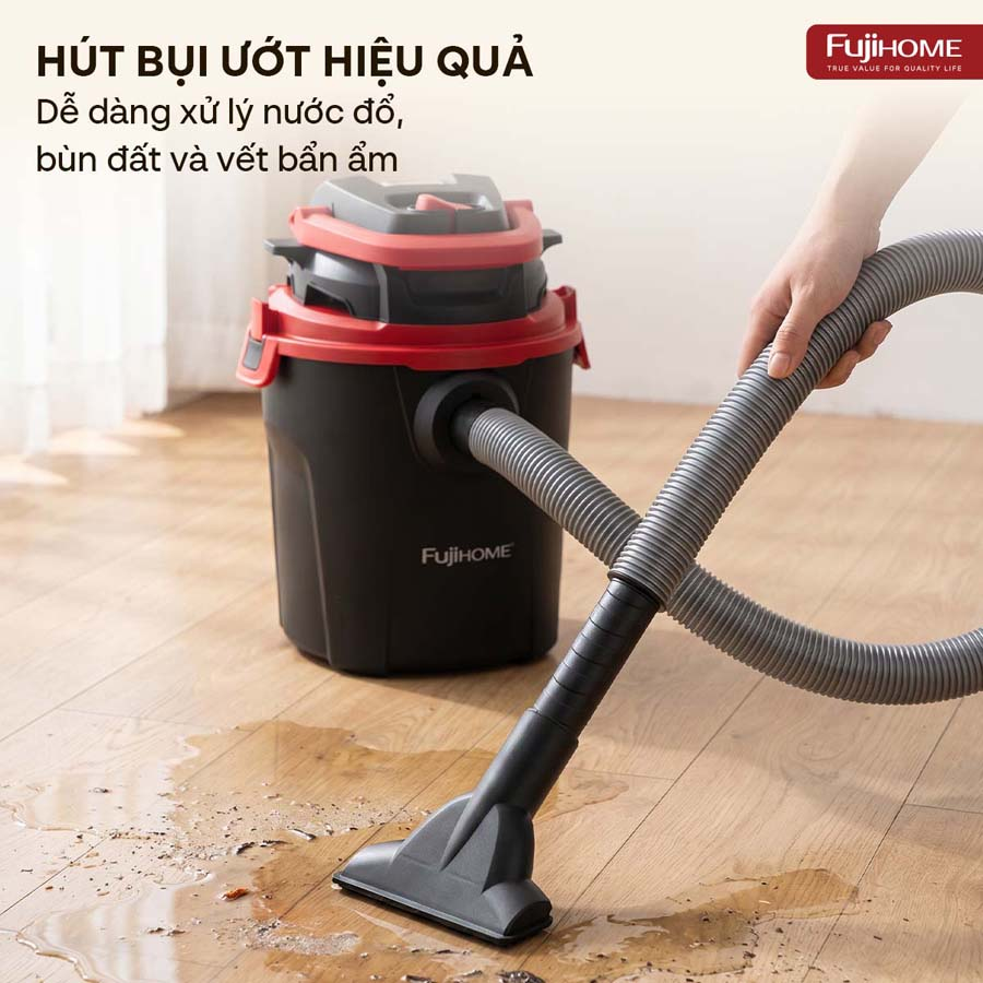 Hình ảnh chi tiết Máy hút bụi khô & ướt nhỏ gọn, mạnh mẽ cho mọi nhu cầu làm sạch Fujihome VC10N - Ảnh số 6