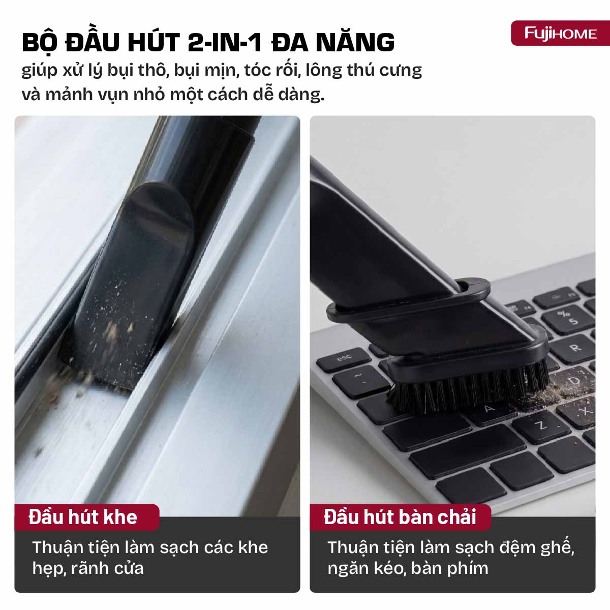 Hình ảnh chi tiết Máy hút bụi khô & ướt dung tích lớn, 
làm sạch mạnh mẽ Fujihome VC20N - Ảnh số 9