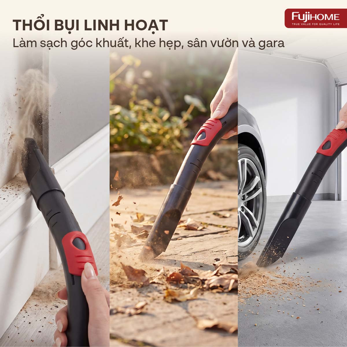 Hình ảnh chi tiết Máy hút bụi khô & ướt dung tích lớn,
 làm sạch mạnh mẽ Fujihome VC30N - Ảnh số 7
