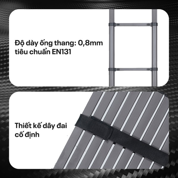 Hình ảnh chi tiết Thang rút đơn thép carbon Fujihome STL39 - Ảnh số 12