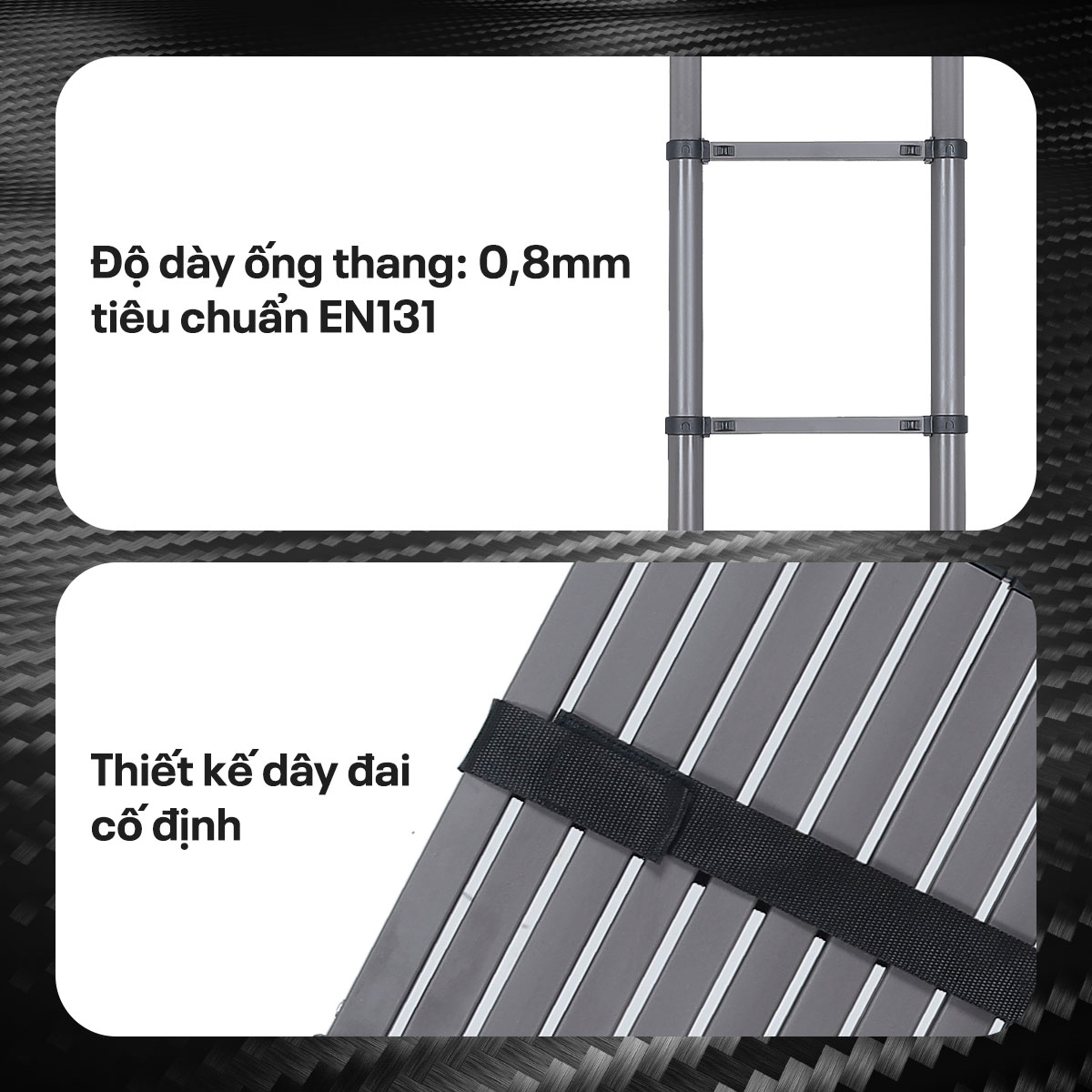 Hình ảnh chi tiết Thang rút đơn thép carbon Fujihome STL39 - Ảnh số 22