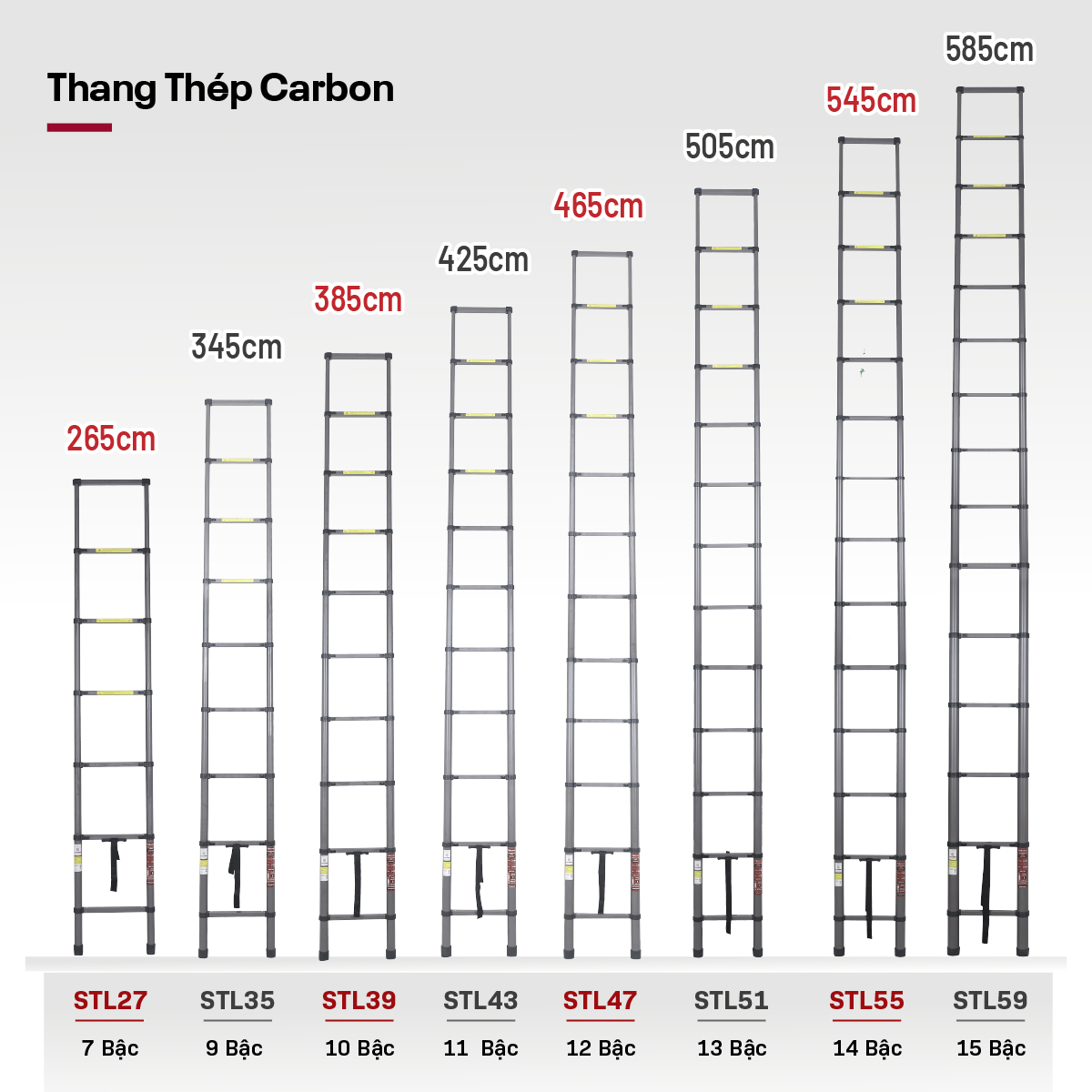 Hình ảnh chi tiết Thang rút đơn thép carbon Fujihome STL39 - Ảnh số 24