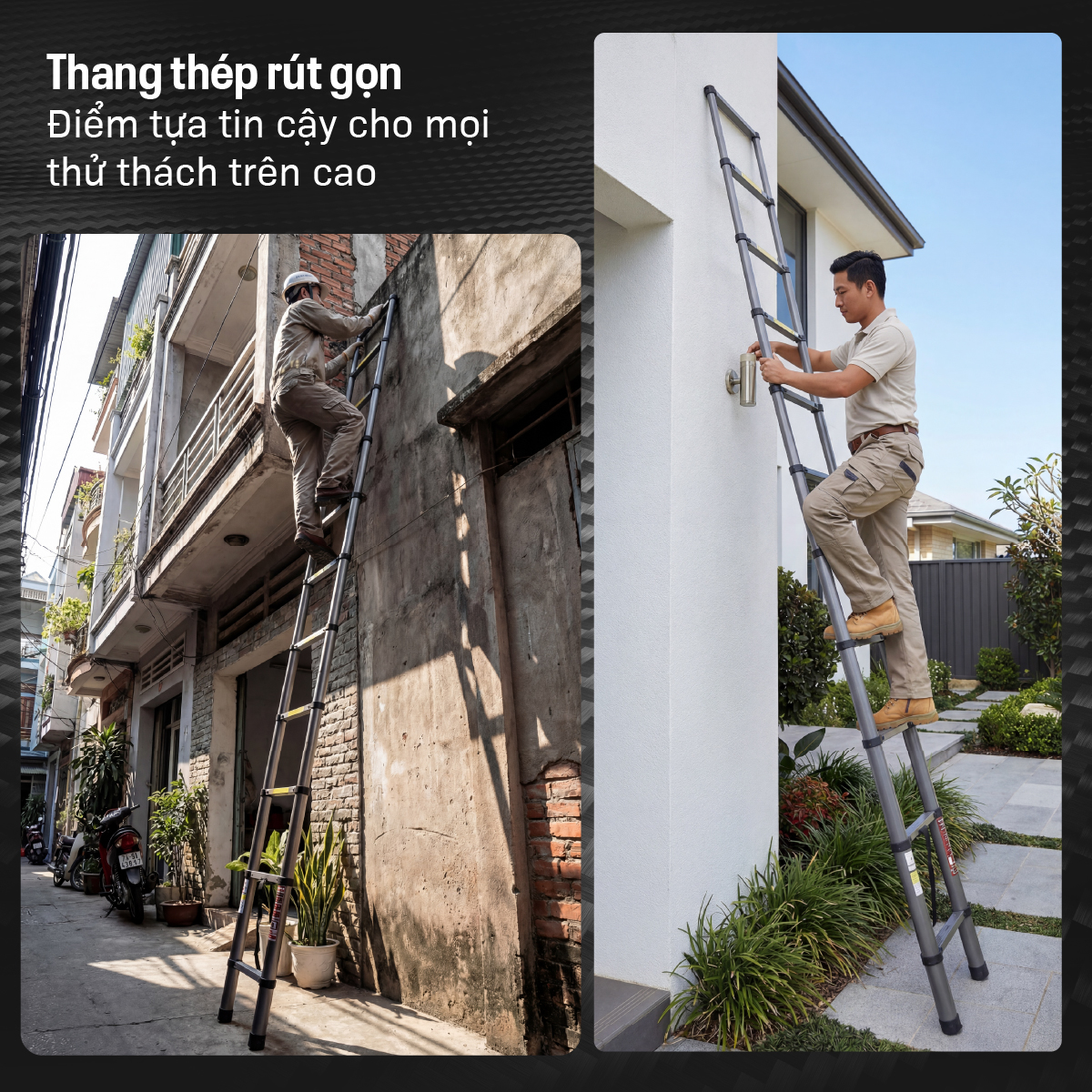 Hình ảnh chi tiết Thang rút đơn thép carbon Fujihome STL43 - Ảnh số 14