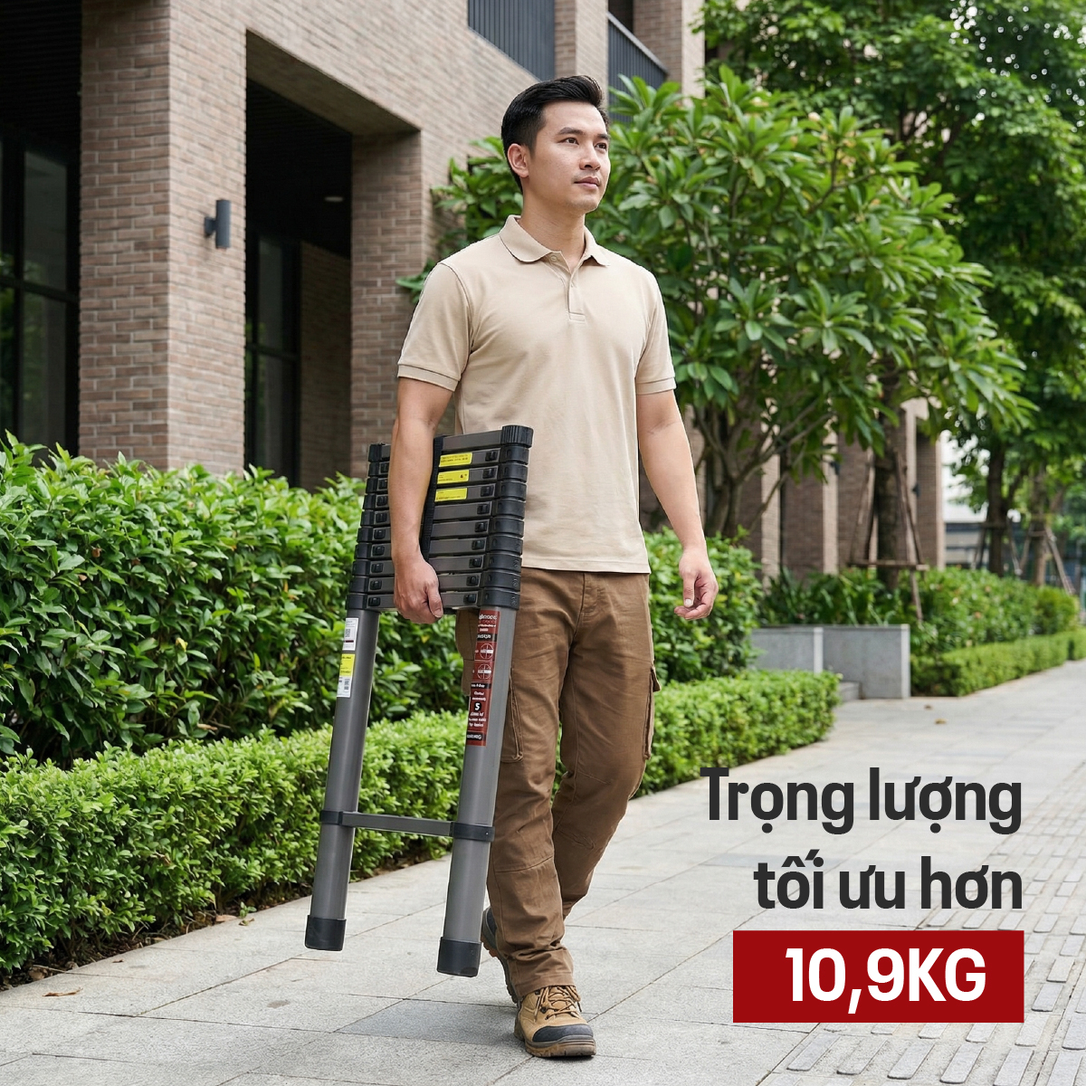 Hình ảnh chi tiết Thang rút đơn thép carbon Fujihome STL43 - Ảnh số 17