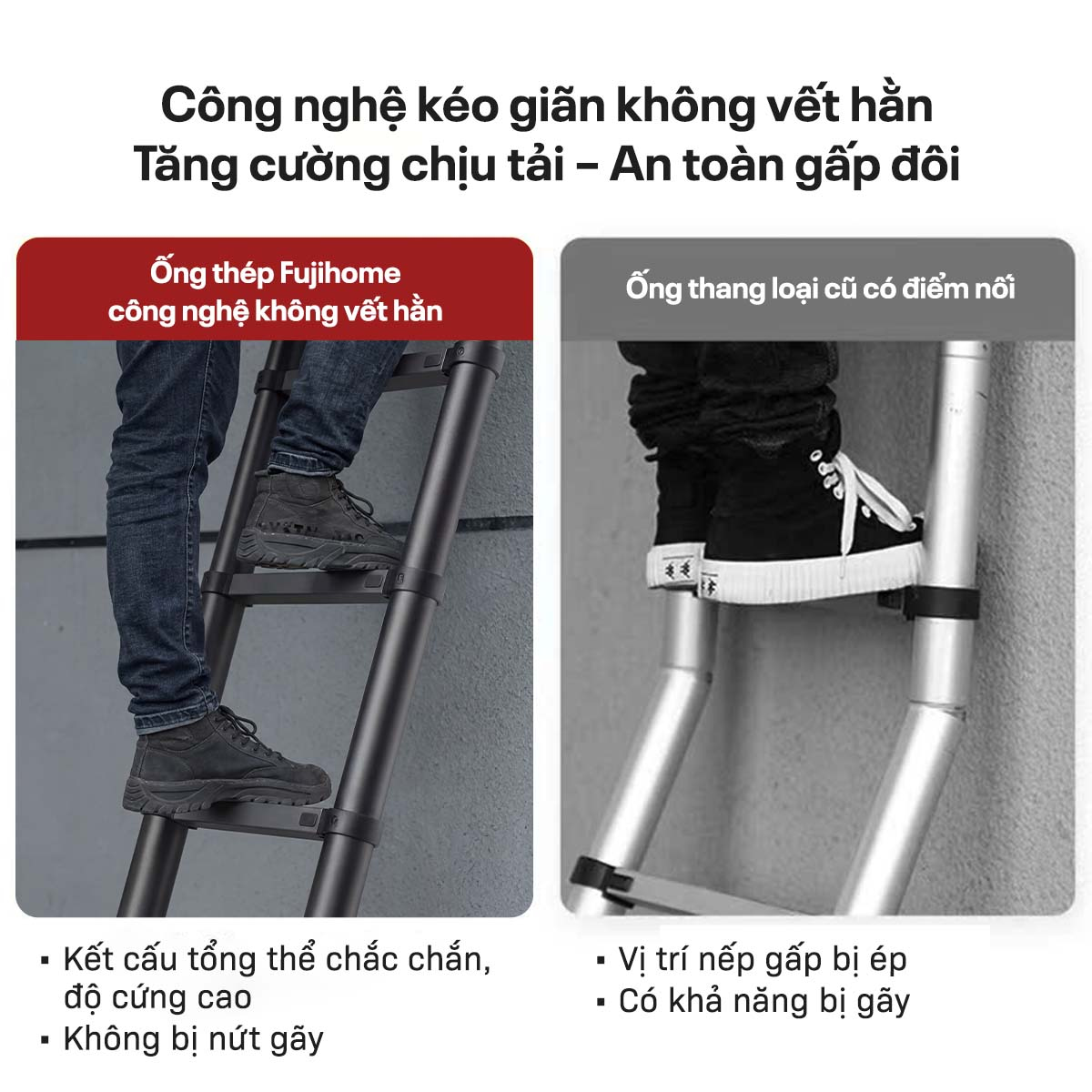 Hình ảnh chi tiết Thang rút đơn thép carbon Fujihome STL43 - Ảnh số 18