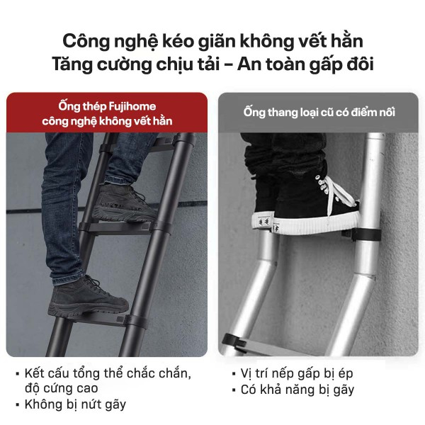 Hình ảnh chi tiết Thang rút đơn thép carbon Fujihome STL43 - Ảnh số 6