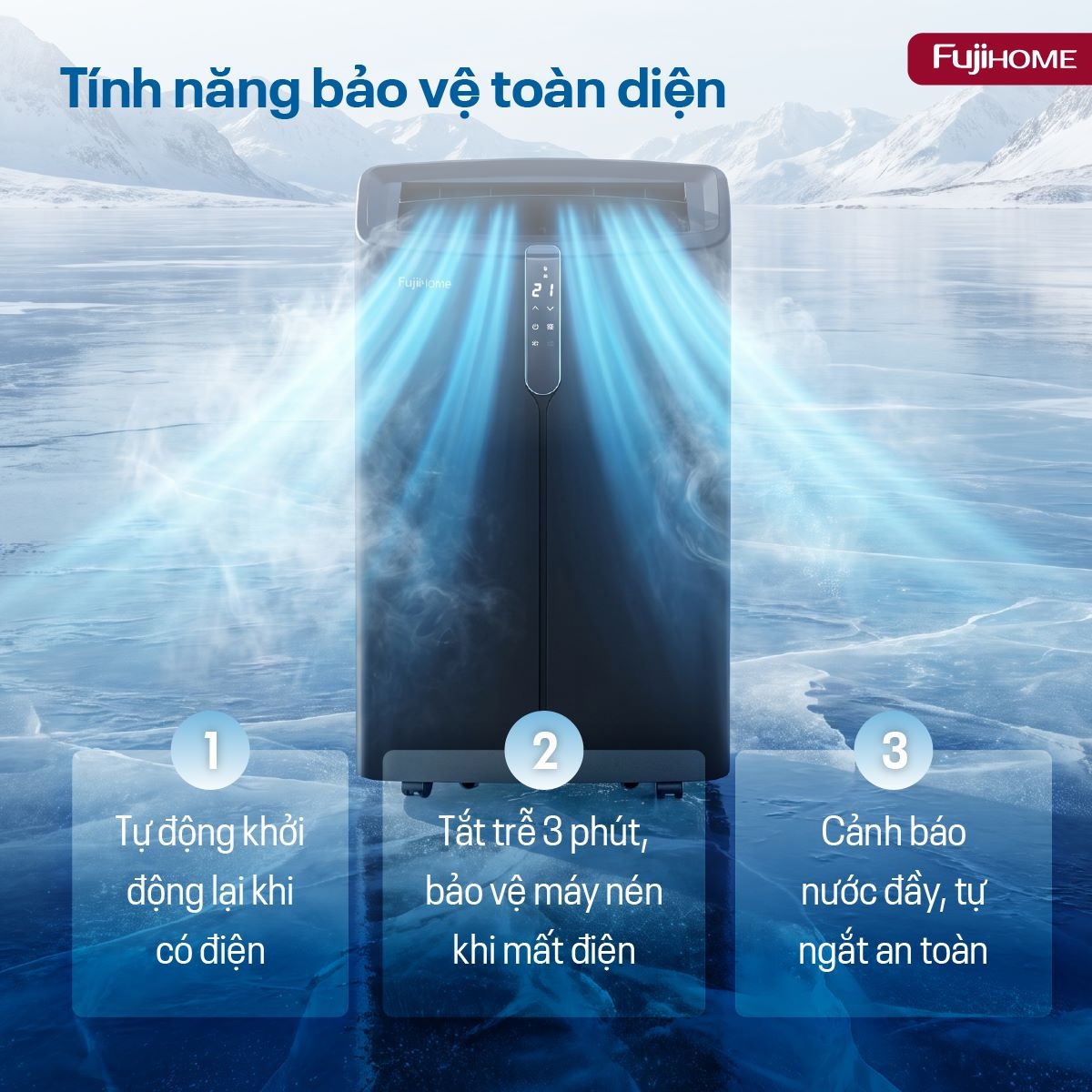 Hình ảnh chi tiết Điều hòa di động Fujihome PAC12PRO INVERTER Linh hoạt, làm lạnh nhanh - Ảnh số 10