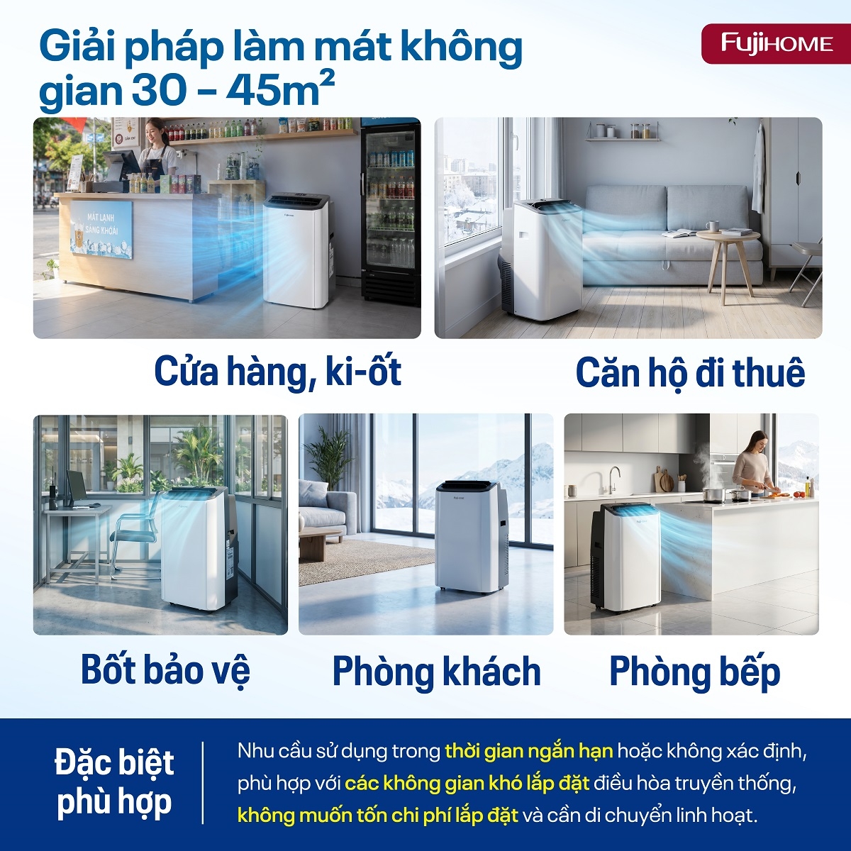 Hình ảnh chi tiết Điều hòa di động Fujihome PAC14PRO INVERTER Linh hoạt, làm lạnh nhanh - Ảnh số 3