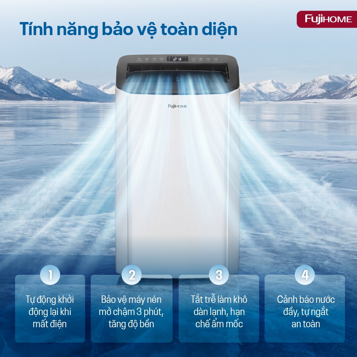 Hình ảnh chi tiết Điều hòa di động Fujihome PAC14PRO INVERTER Linh hoạt, làm lạnh nhanh - Ảnh số 9