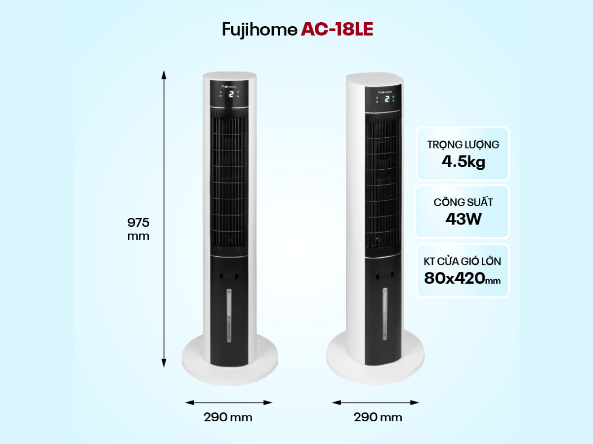 Hình ảnh chi tiết Quạt tháp hơi nước cao cấp Fujihome AC-18LE - Ảnh số 4