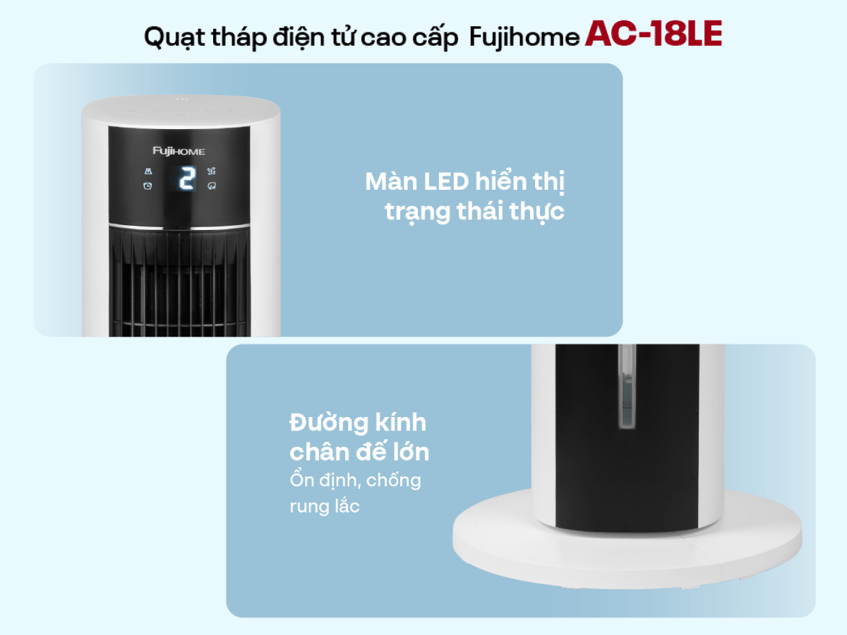 Hình ảnh chi tiết Quạt tháp hơi nước cao cấp Fujihome AC-18LE - Ảnh số 5