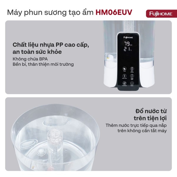Hình ảnh chi tiết Máy Phun Sương Tạo Ẩm Fujihome HM06EUV - Ảnh số 2
