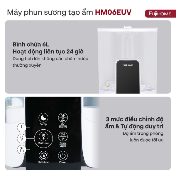 Hình ảnh chi tiết Máy Phun Sương Tạo Ẩm Fujihome HM06EUV - Ảnh số 12