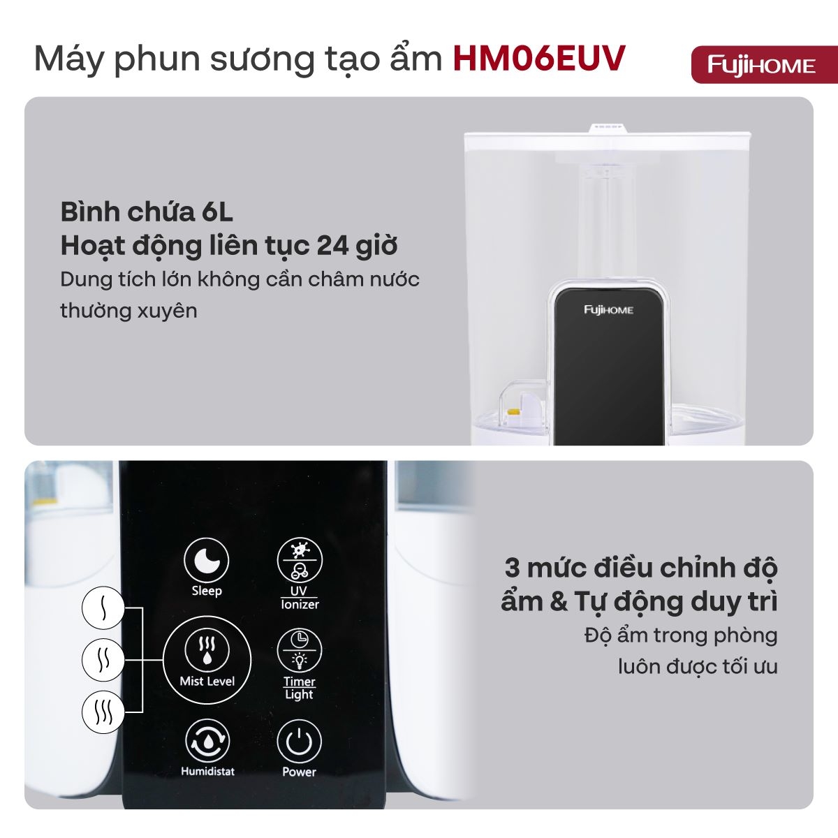 Hình ảnh chi tiết Máy Phun Sương Tạo Ẩm Fujihome HM06EUV - Ảnh số 18