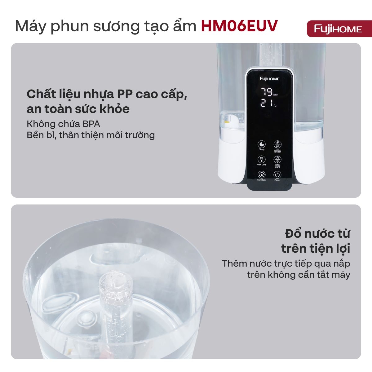 Hình ảnh chi tiết Máy Phun Sương Tạo Ẩm Fujihome HM06EUV - Ảnh số 20