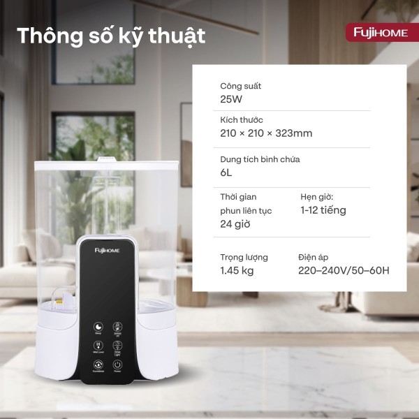 Hình ảnh chi tiết Máy Phun Sương Tạo Ẩm Fujihome HM06EUV - Ảnh số 10