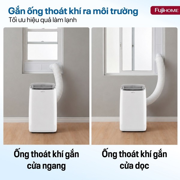 Hình ảnh chi tiết FUJIHOME PAC12N – Điều hòa di động thế hệ mới, thông minh và tiết kiệm điện - Ảnh số 2