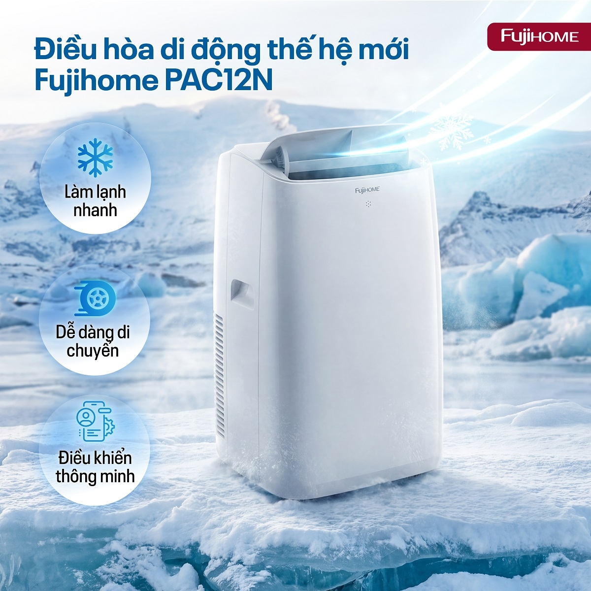 Hình ảnh chi tiết FUJIHOME PAC12N – Điều hòa di động thế hệ mới, thông minh và tiết kiệm điện - Ảnh số 13